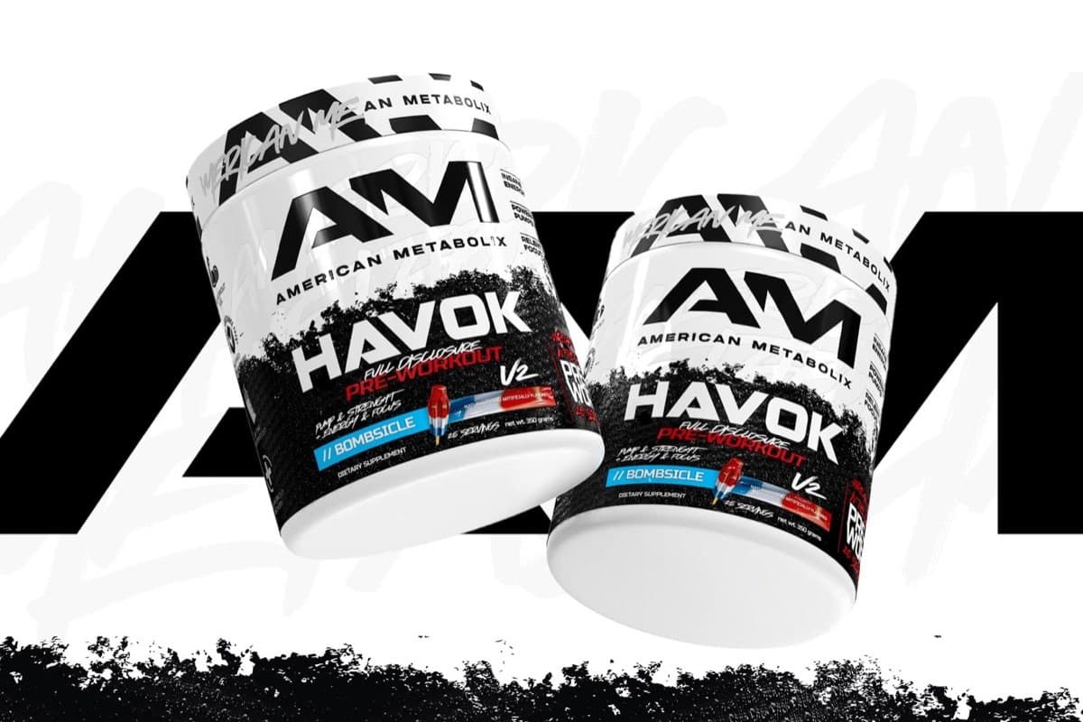 AM Nutrition Havok pre-workout — packaging system